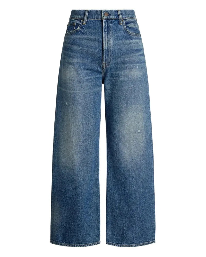 Ralph Lauren Weite Jeans im Distressed-Look - Blau Blau