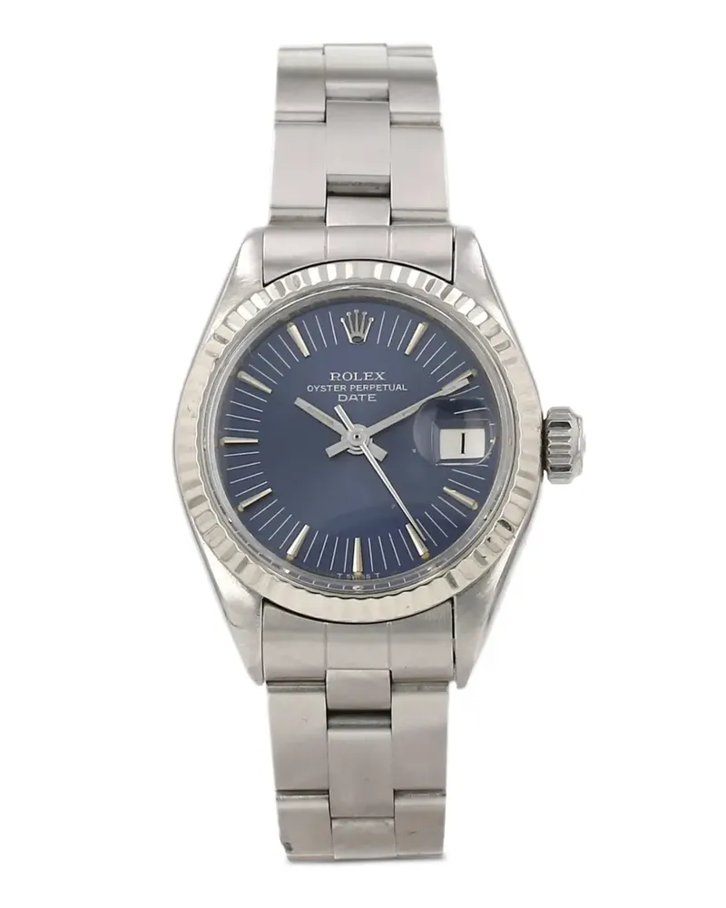 Rolex 1973 Oyster Perpetual Date Armbanduhr 26mm - Blau Blau