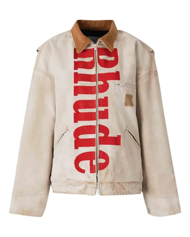 RHUDE Bomberjacke mit Reißverschluss - Nude Nude
