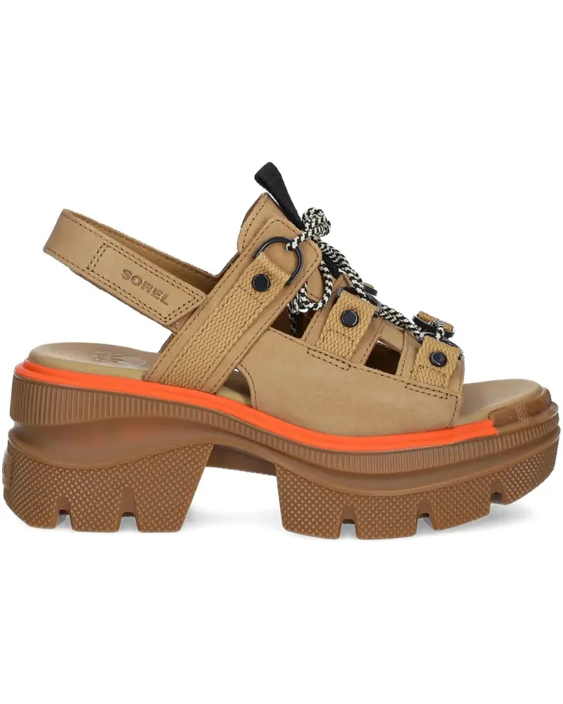 Sorel Plateau-Sandalen mit Schnürung - Braun Braun