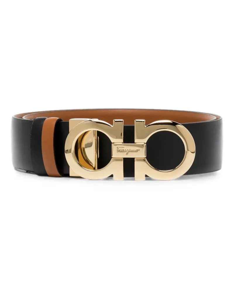 Ferragamo Gancini leather belt - Schwarz Schwarz