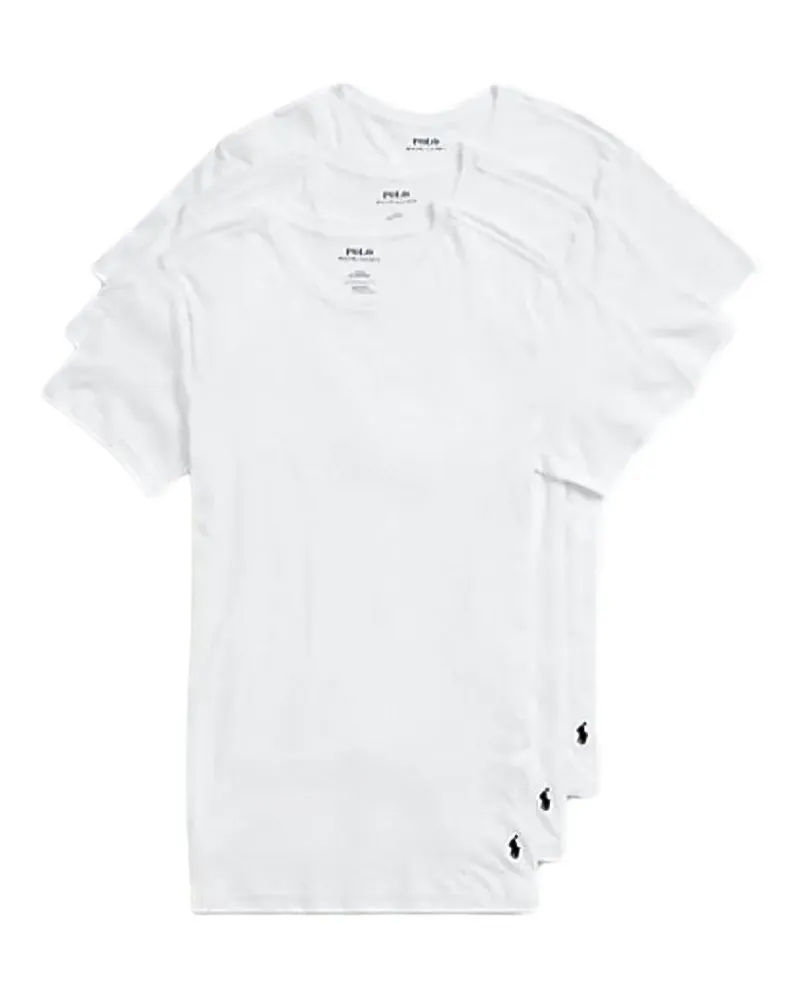 Ralph Lauren Schmale T-Shirts (3er-Set) - Weiß Weiß