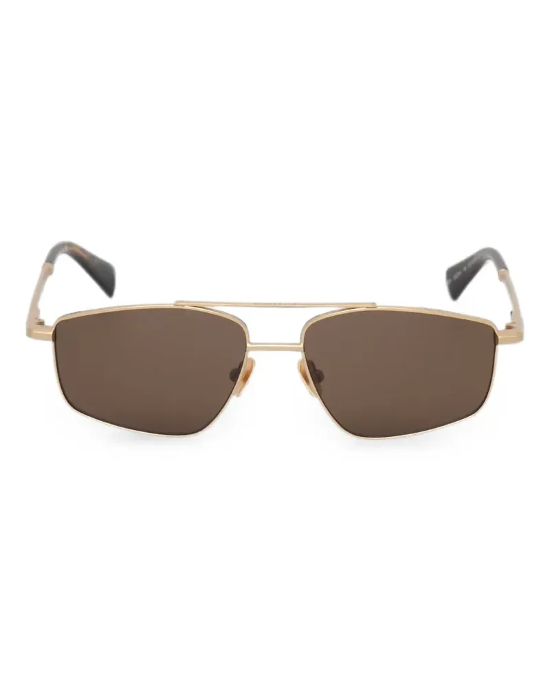 AllSaints geometric-frame tinted leans sunglasses - Gold Gold