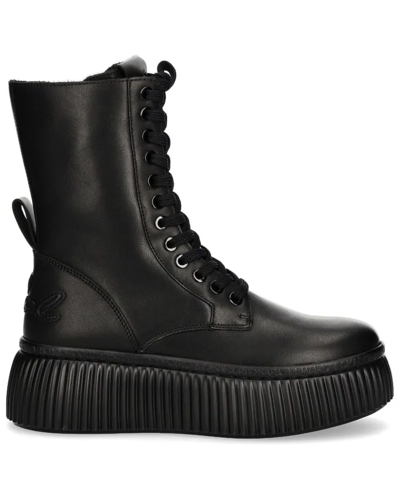 Karl Lagerfeld Stiefel mit gerippter Sohle 40mm - Schwarz Schwarz