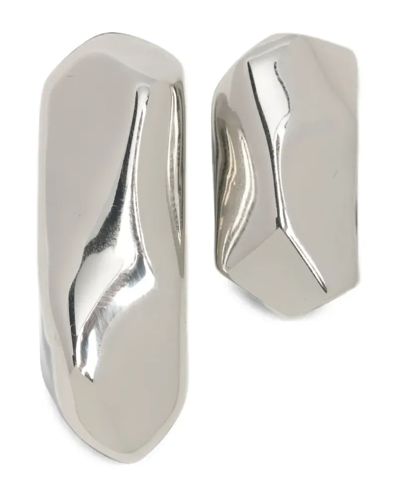 Erika Cavallini sculptural irregular-shape earrings - Silber Silber
