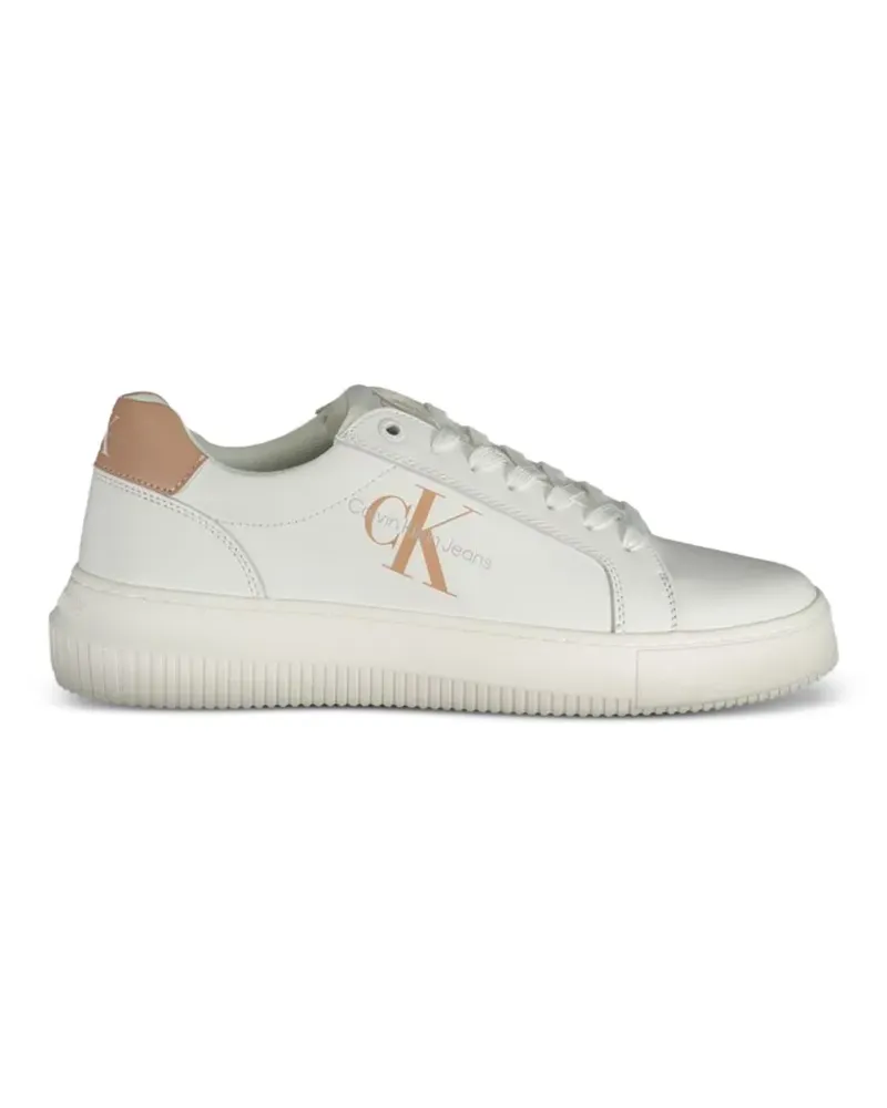 Calvin Klein monogram-logo sneakers - Weiß Weiß