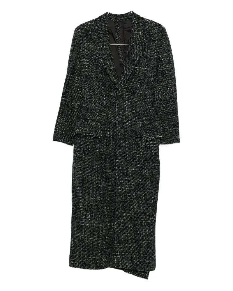 Yohji Yamamoto Mantel aus Tweed - Schwarz Schwarz