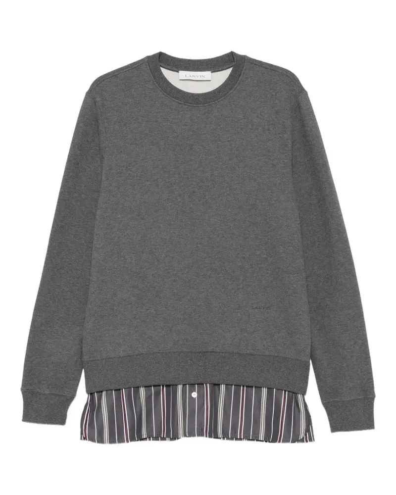 Lanvin Jersey-Pullover mit Detail im Layering-Look - Grau Grau