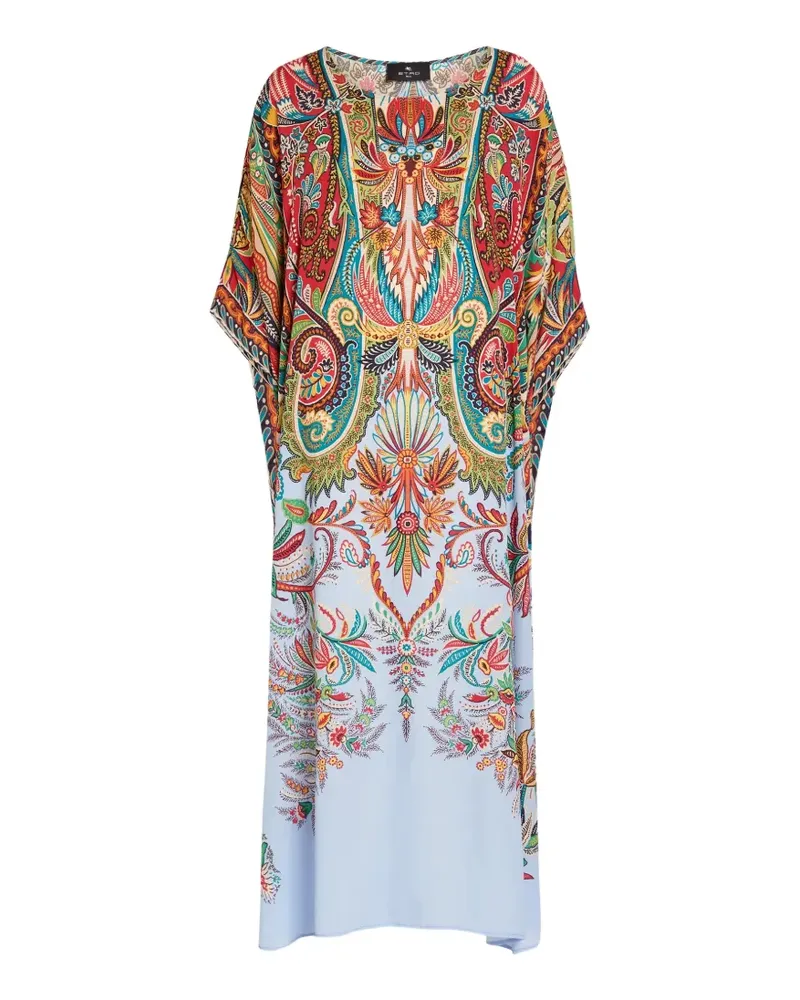 Etro paisley-print midi beach dress - Blau Blau