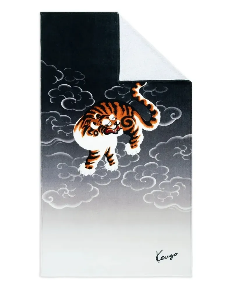 Kenzo Cloud Strandtuch mit Logo - Schwarz Schwarz