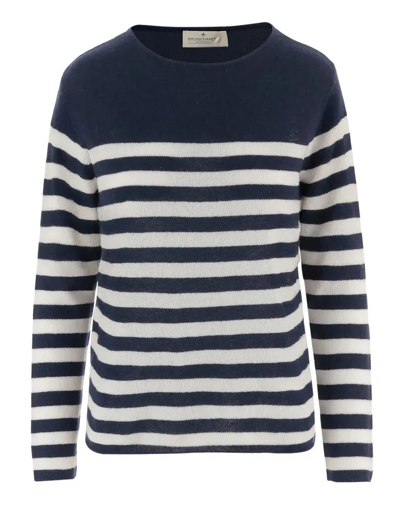 Bruno Manetti Gestreifter Pullover - Blau Blau