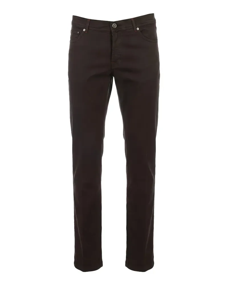 Kiton five-pocket straight-leg trousers - Braun Braun