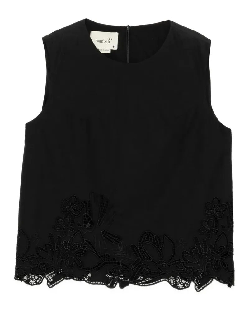 Bambah Rowan Bluse mit Ösen - Schwarz Schwarz
