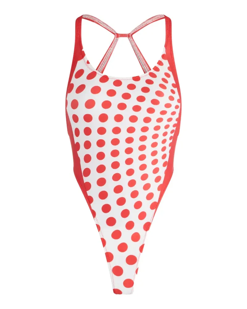 Jean Paul Gaultier polka dot swimsuit - Rot Rot