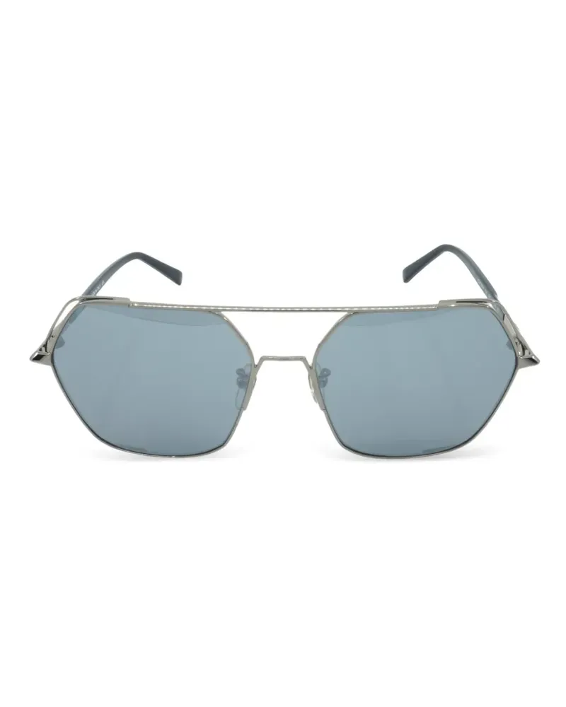 MCM Sonnenbrille mit sechseckigem Gestell - Silber Silber
