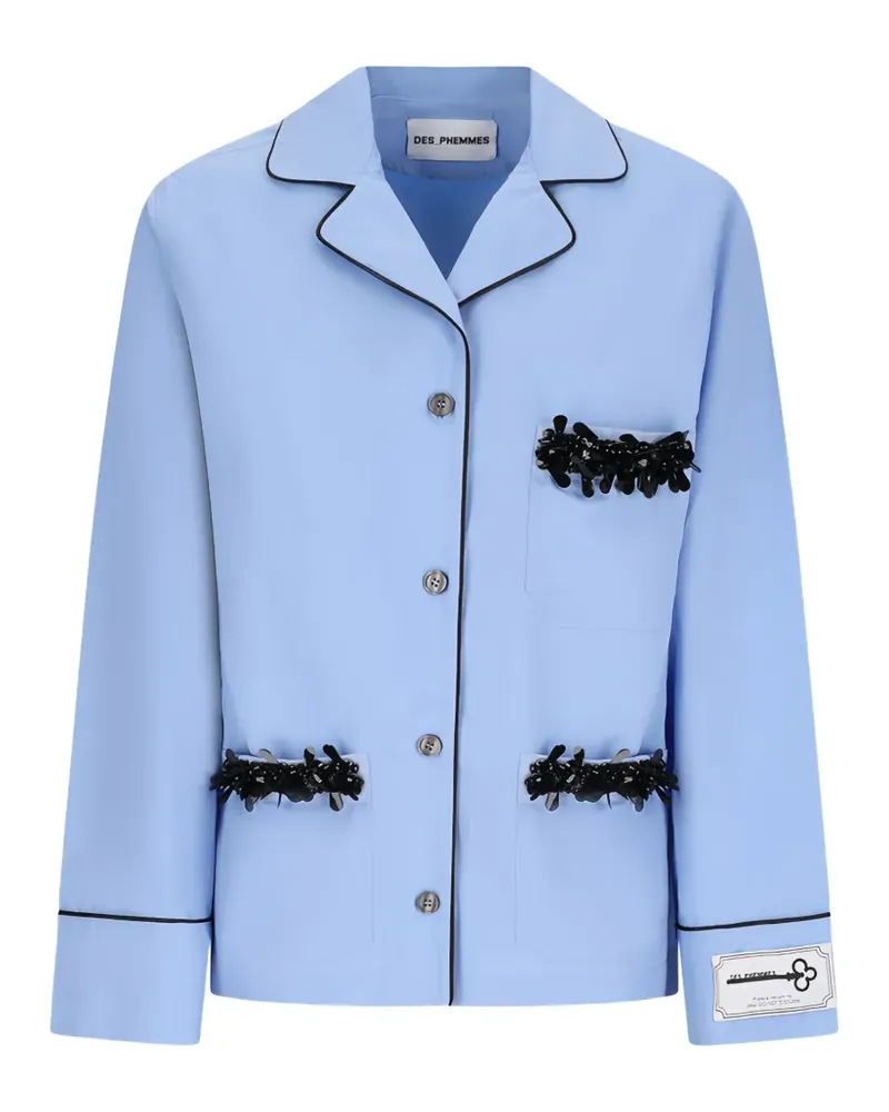 Des Phemmes embellishment shirt - Blau Blau