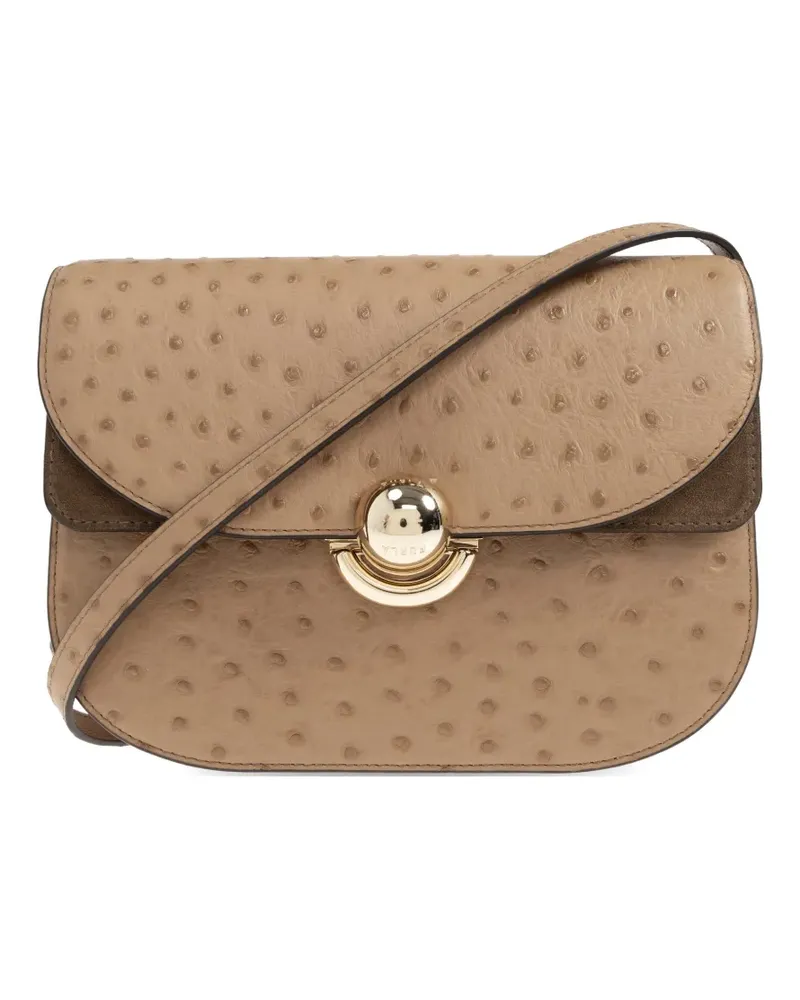 Furla small 'Sfera textured cross-body bag - Braun Braun