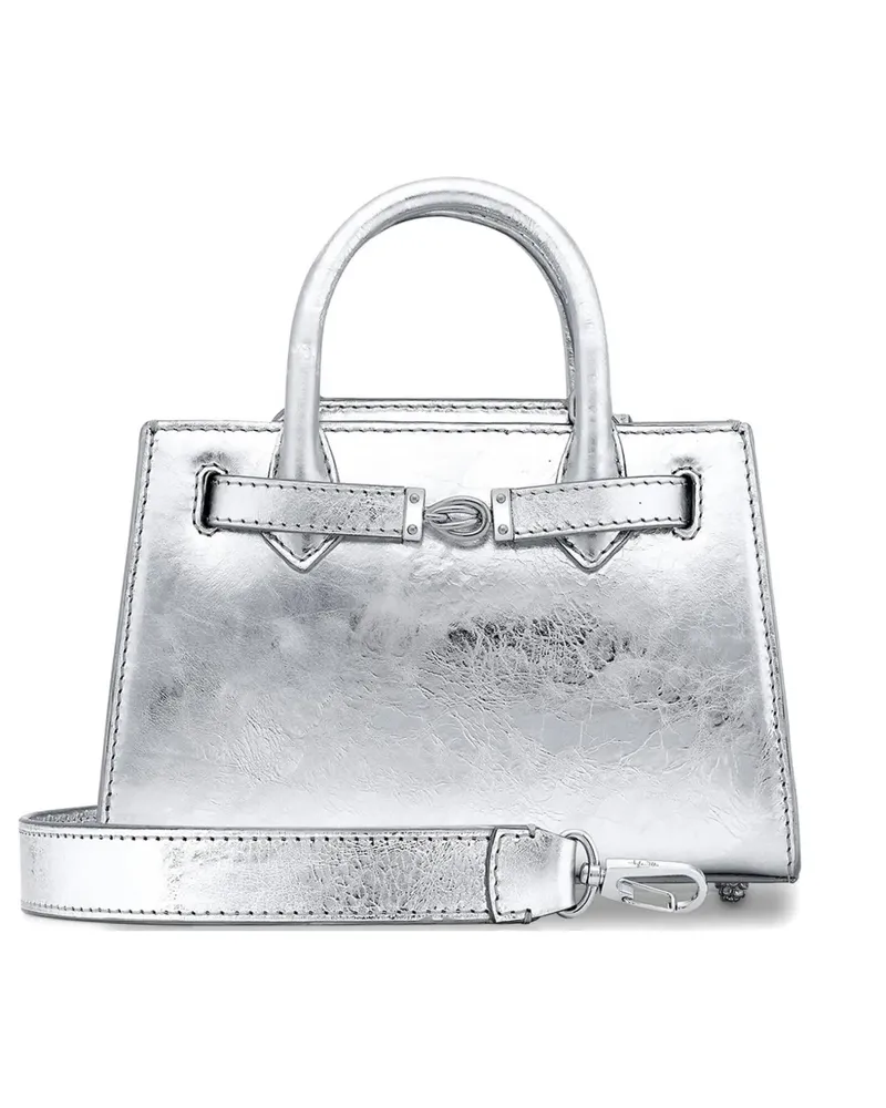 Tyler Ellis Winnie mini-metallic leather tote bag - Silber Silber