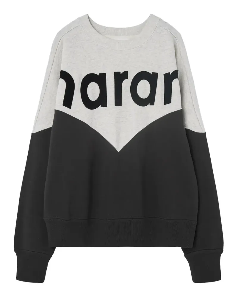 Isabel Marant logo-detail colour-block sweatshirt - Grau Grau
