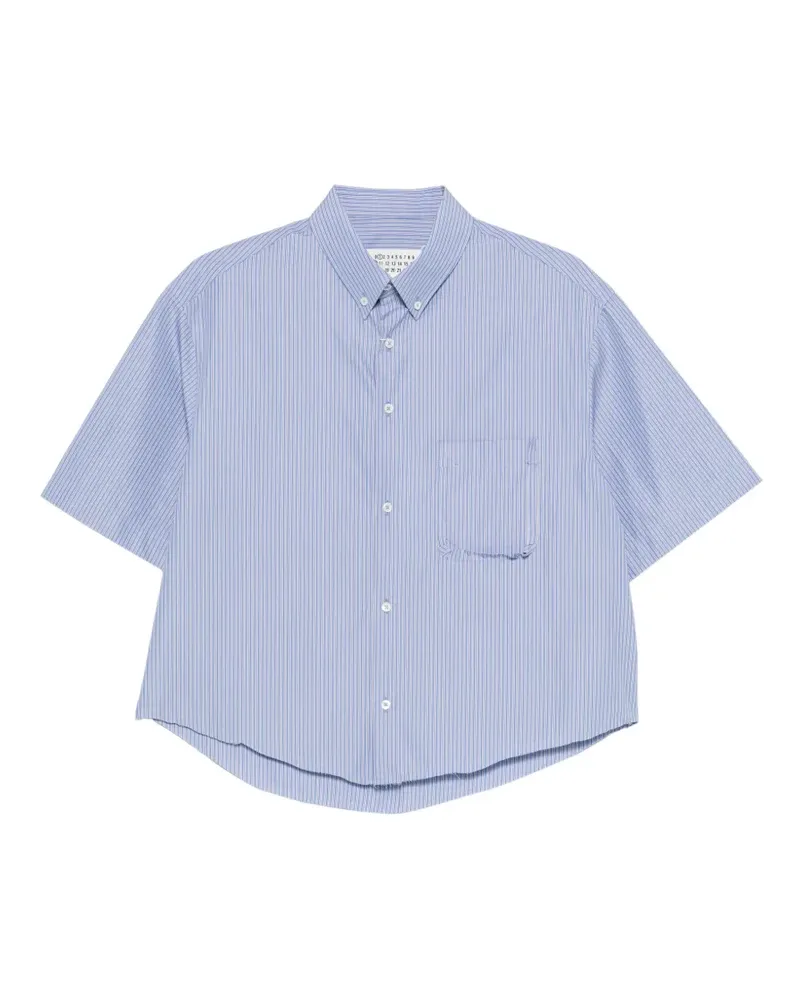 Maison Margiela striped-fastening shirt - Blau Blau