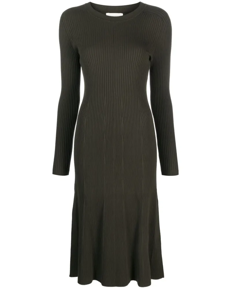 P.A.R.O.S.H. Midikleid aus geripptem Strick - Grün Grün