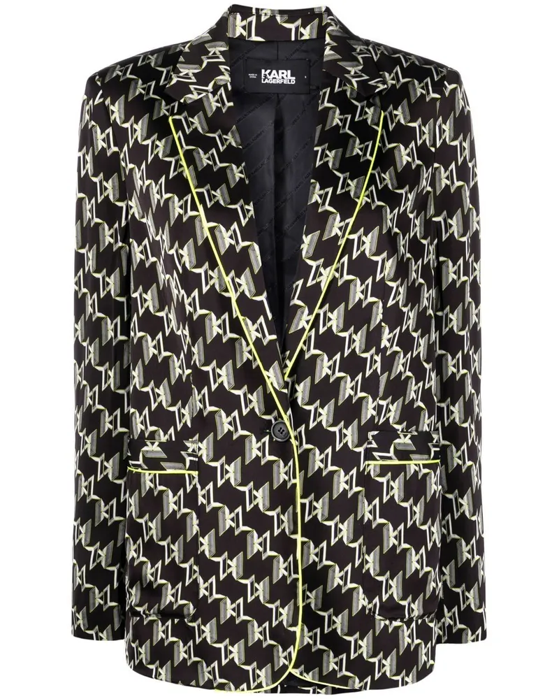 Karl Lagerfeld Blazer mit Logo-Print - Schwarz Schwarz