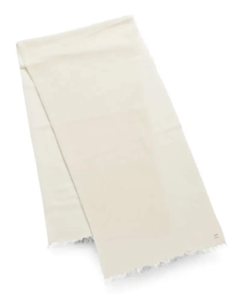 Taiga Takahashi fringed cashmere scarf - Nude Nude