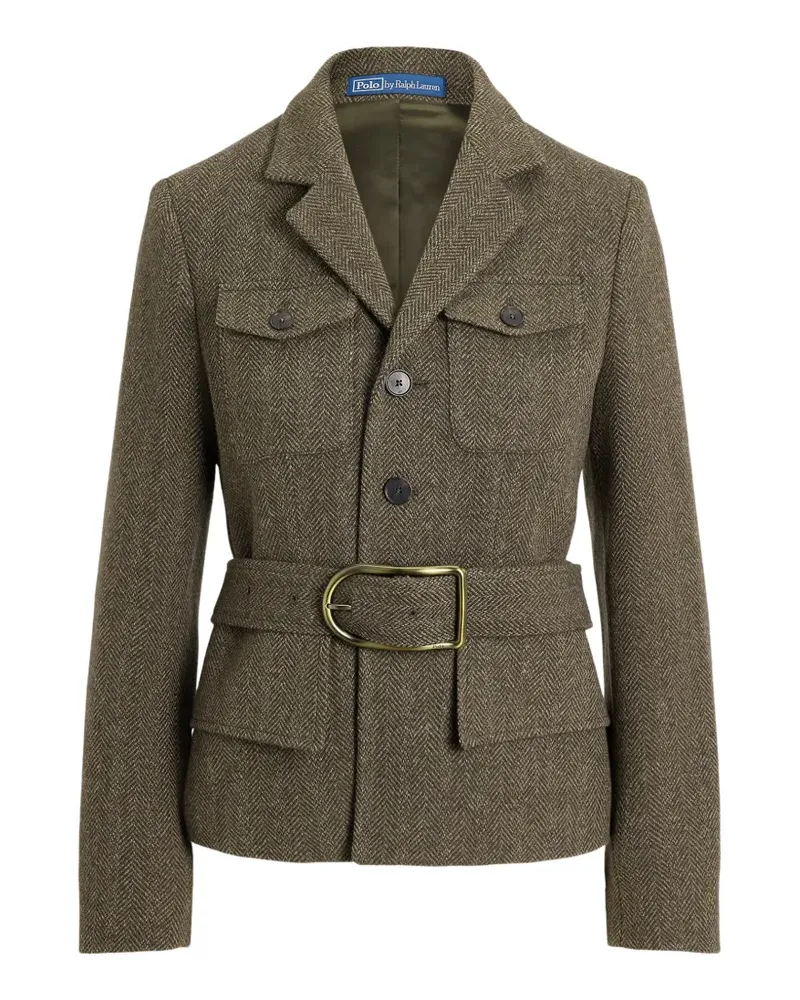 Ralph Lauren Utility-Jacke mit Fischgrätenmuster - Grün Grün