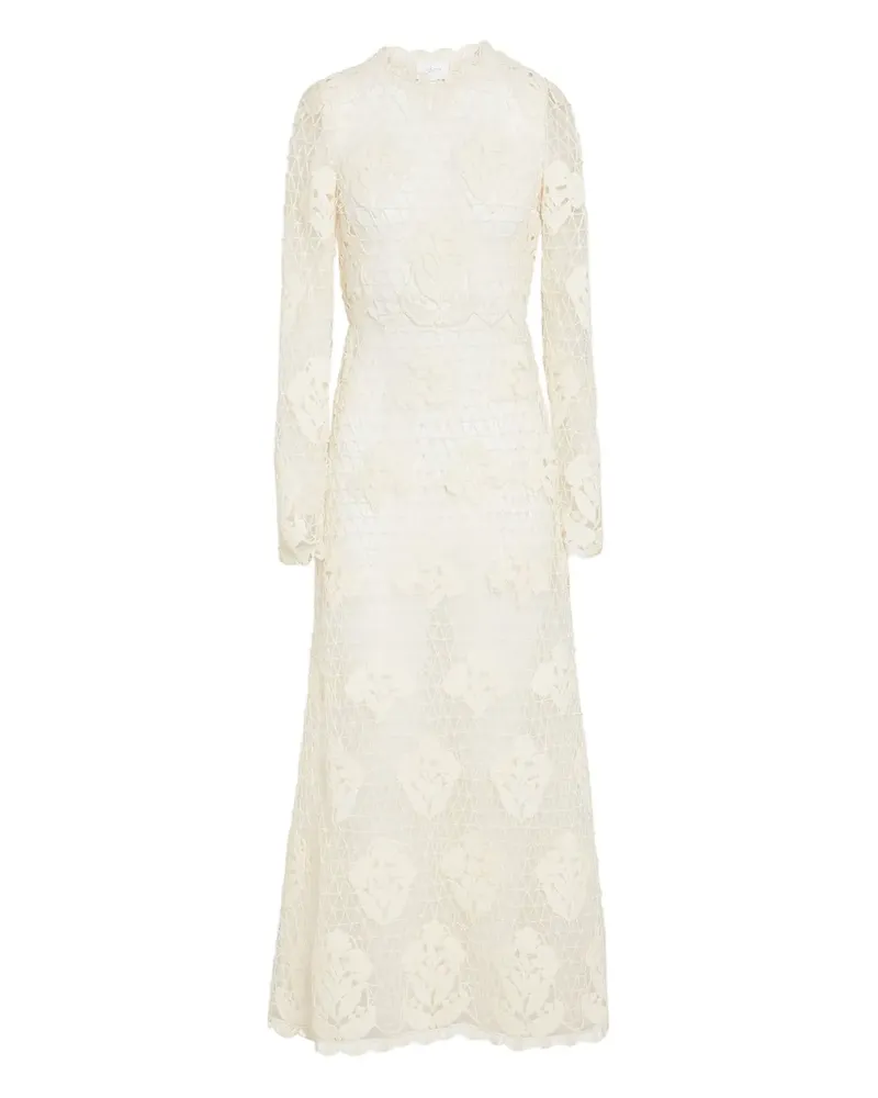 Giambattista Valli Midikleid mit Blumen-Makramee - Nude Nude