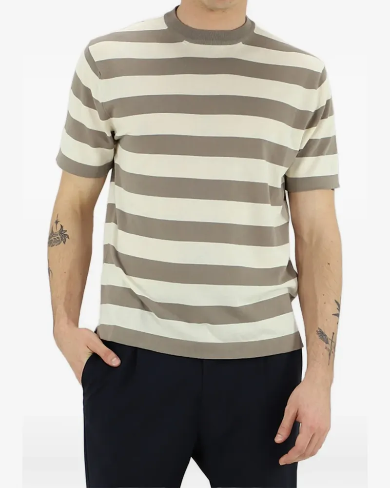 CRUNA Nizza horizontal-stripe T-shirt - Nude Nude