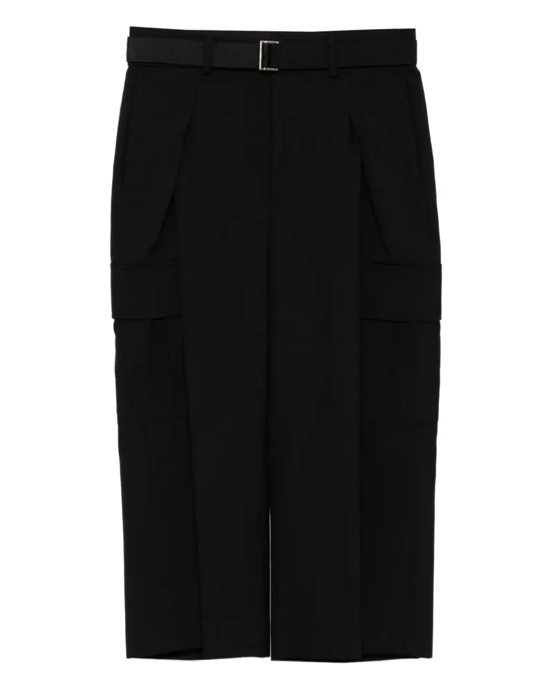 Sacai Cargohose mit Gürtel - Schwarz Schwarz