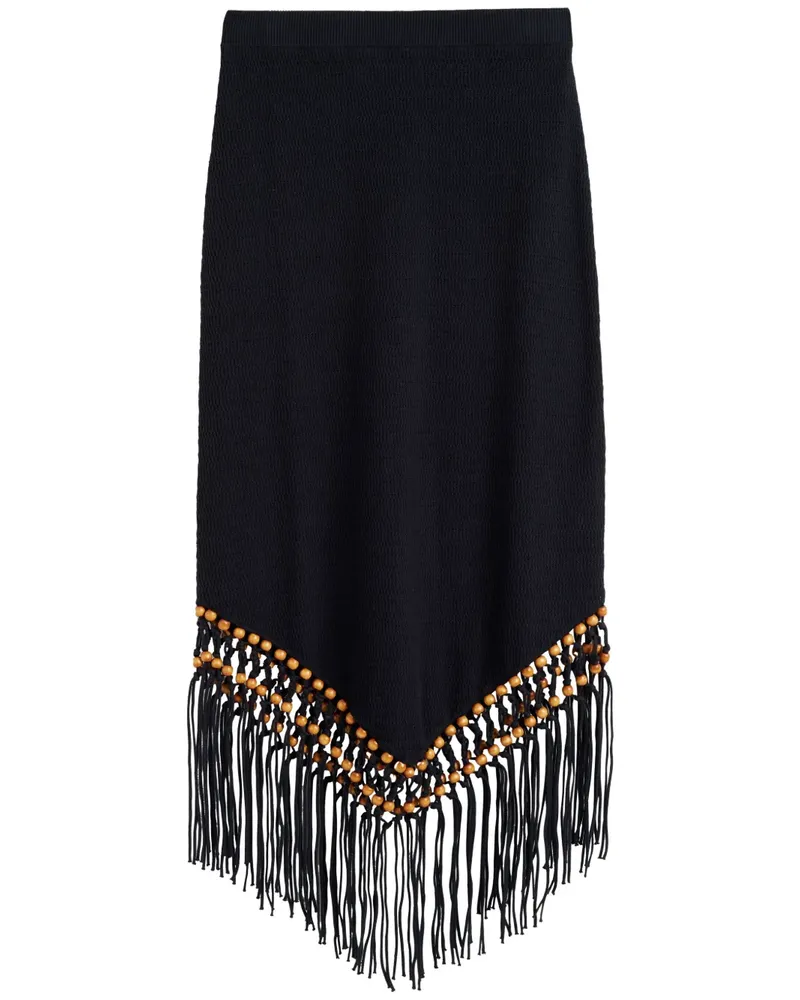 Chinti & Parker x Laura Whitmore Rock mit Perlen - Schwarz Schwarz