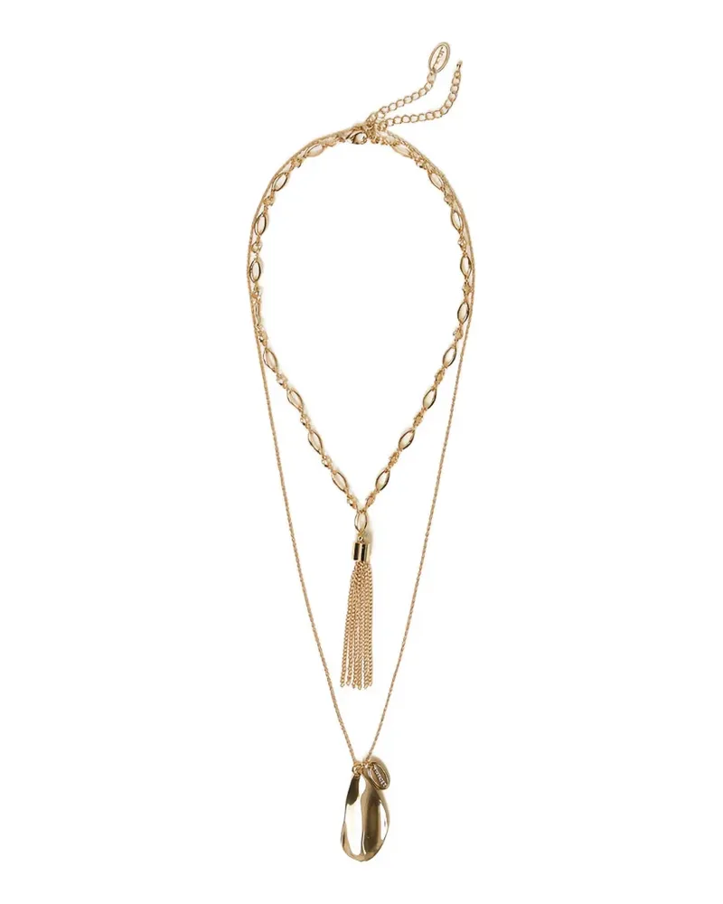 Twin-Set Halskette im Layering-Look mit Quasten - Gold Gold
