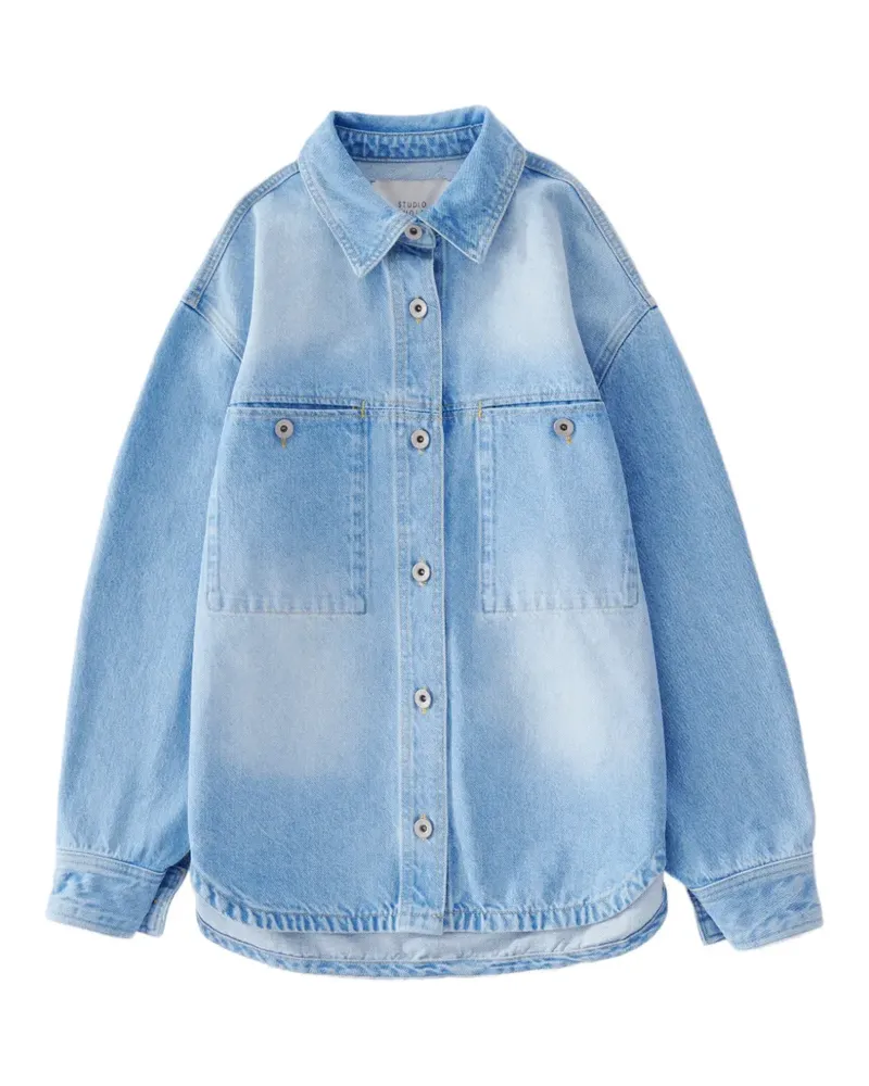 Studio Nicholson Joris bleached-wash shirt - Blau Blau