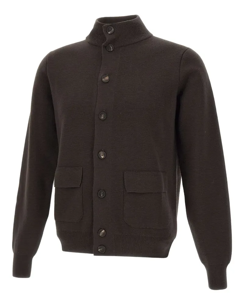 Filippo de Laurentiis Cardigan mit Stehkragen - Braun Braun