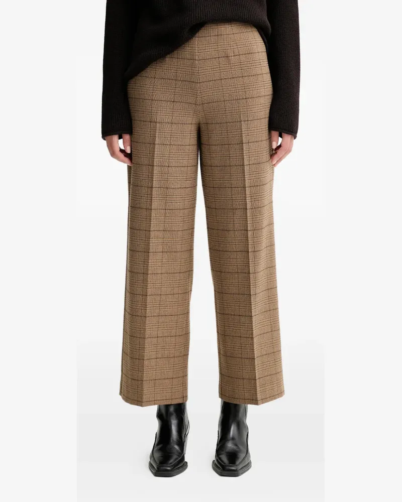 Marc O'Polo checked-pattern trousers - Braun Braun