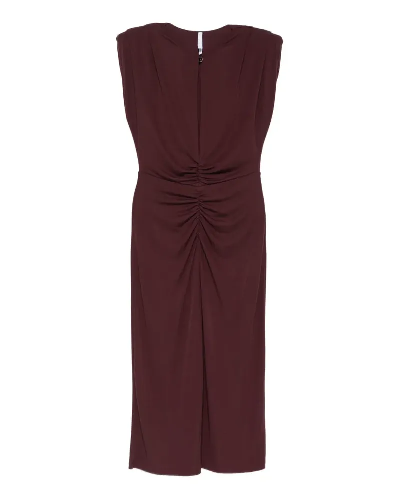 IMPERIAL Gerafftes Kleid mit Schlüssellochdetail - Braun Braun
