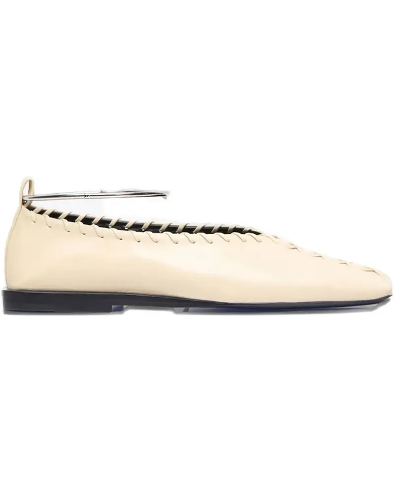 Jil Sander Geflochtene Espadrilles mit Knöchelarmband - 270 CREAM 270