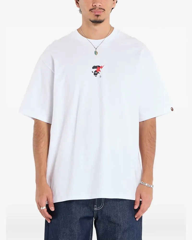 BAPE T-Shirt mit lockerem Schnitt - Weiß Weiß