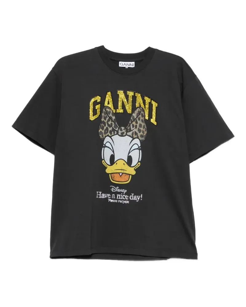 Ganni T-Shirt mit Disney-Print - Grau Grau
