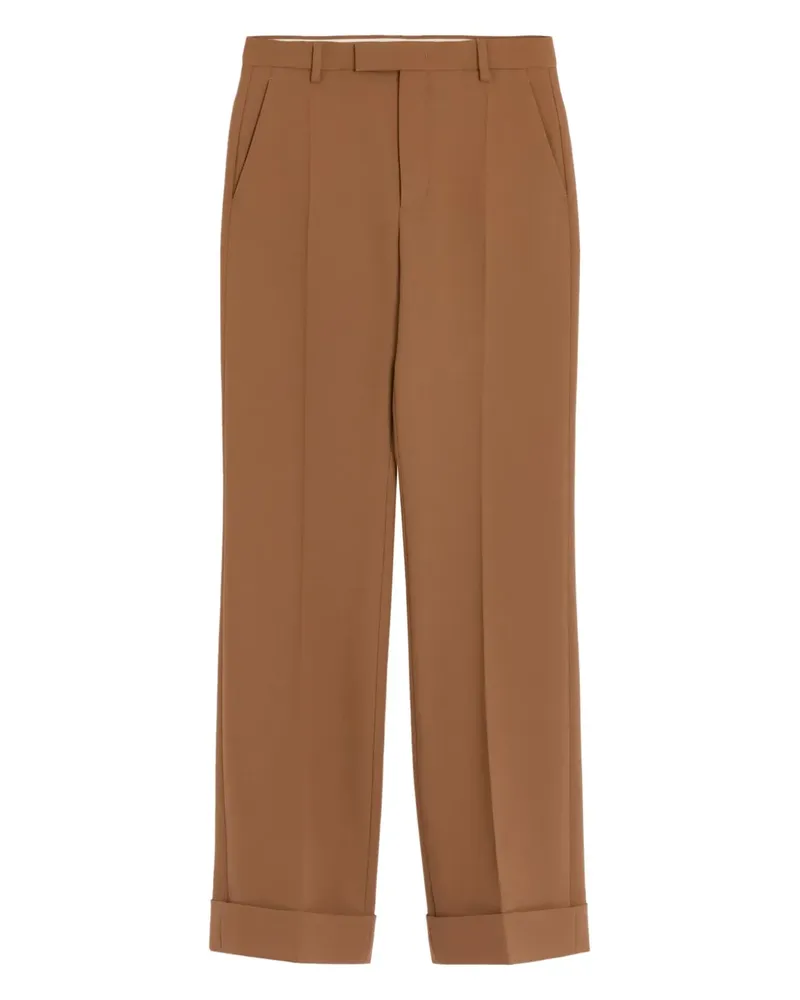 Valentino Garavani Gabardine-Hose mit Bündchen - Braun Braun