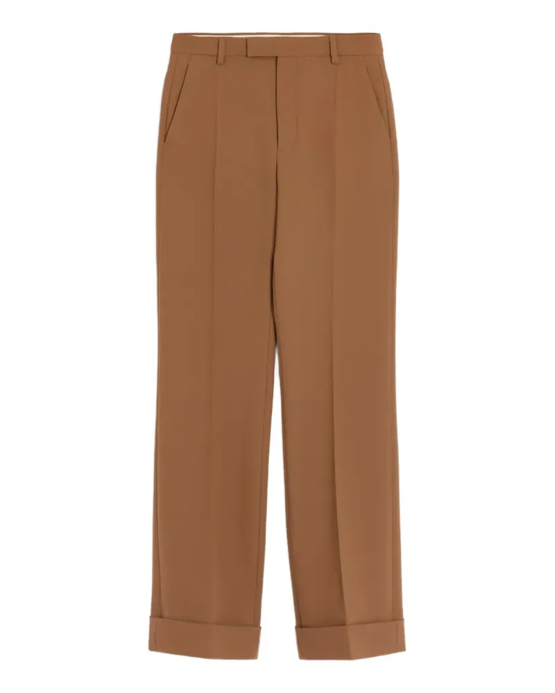 Valentino Garavani Gabardine-Hose mit Bündchen - Braun Braun