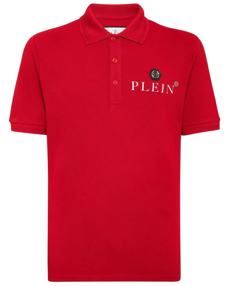 Philipp Plein Iconic Poloshirt aus Pikee - Rot Rot