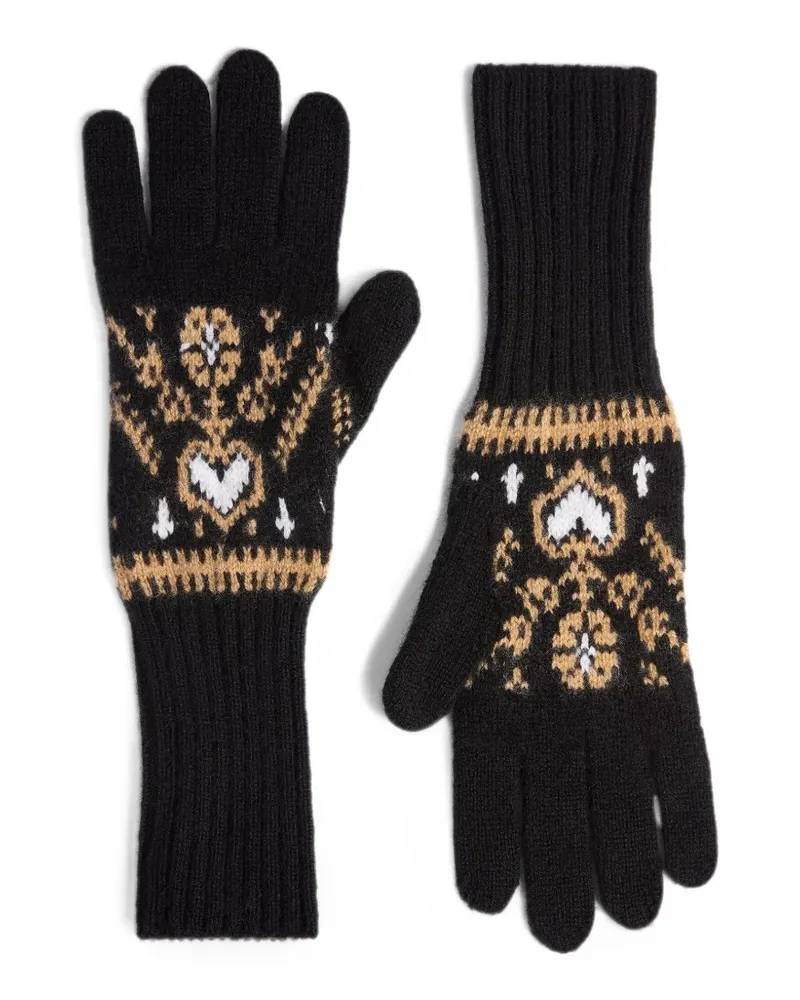 KHAITE Domini Handschuhe in Schwarz und Kamel Schwarz