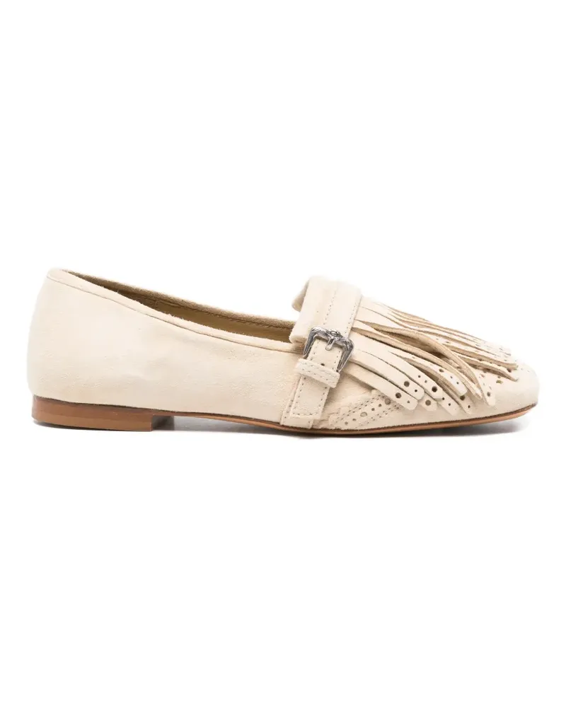 Ermanno Scervino Loafer mit Schnalle und Fransen - Nude Nude