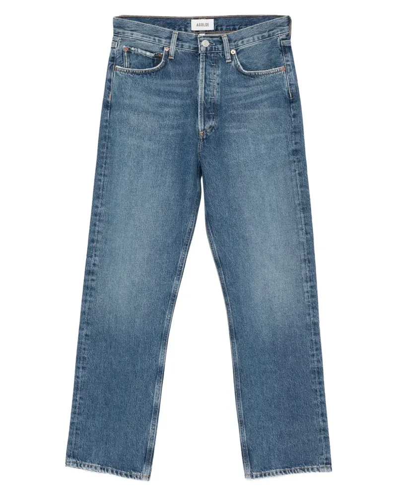 AGOLDE Jeans mit Tragefalten - Blau Blau