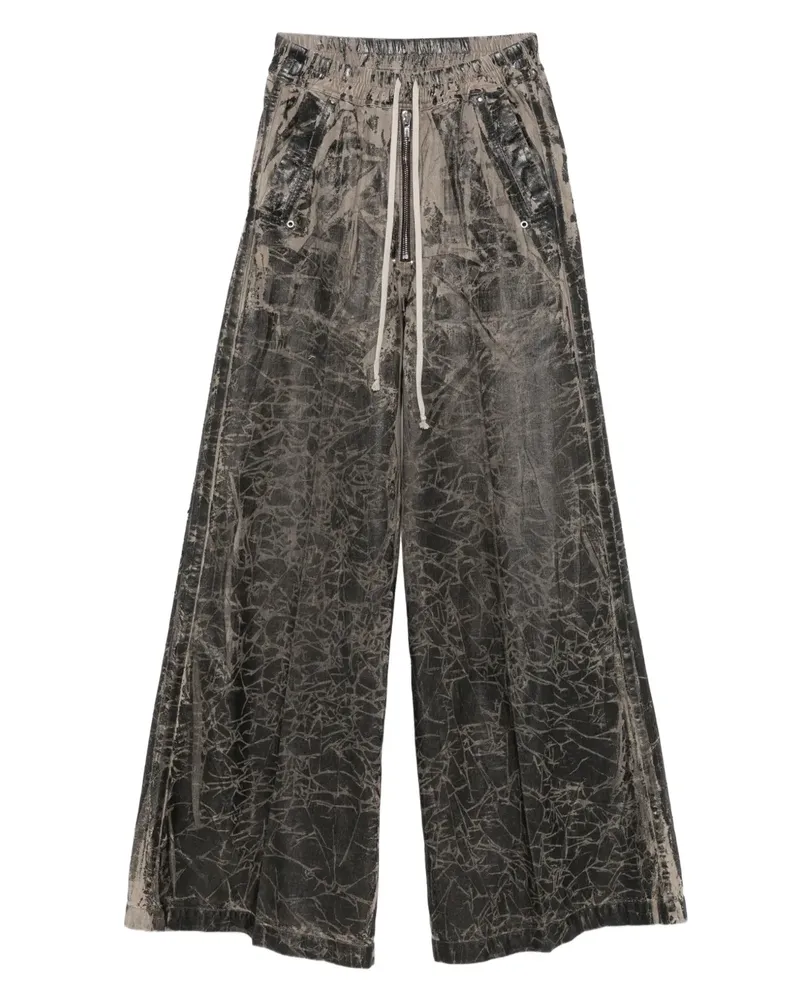 DRKSHDW by Rick Owens Reißverschluss-Hose mit Riss-Effekt - Schwarz Schwarz