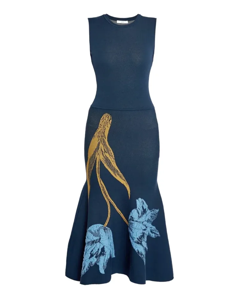 Erdem sleeveless floral midi dress - Blau Blau