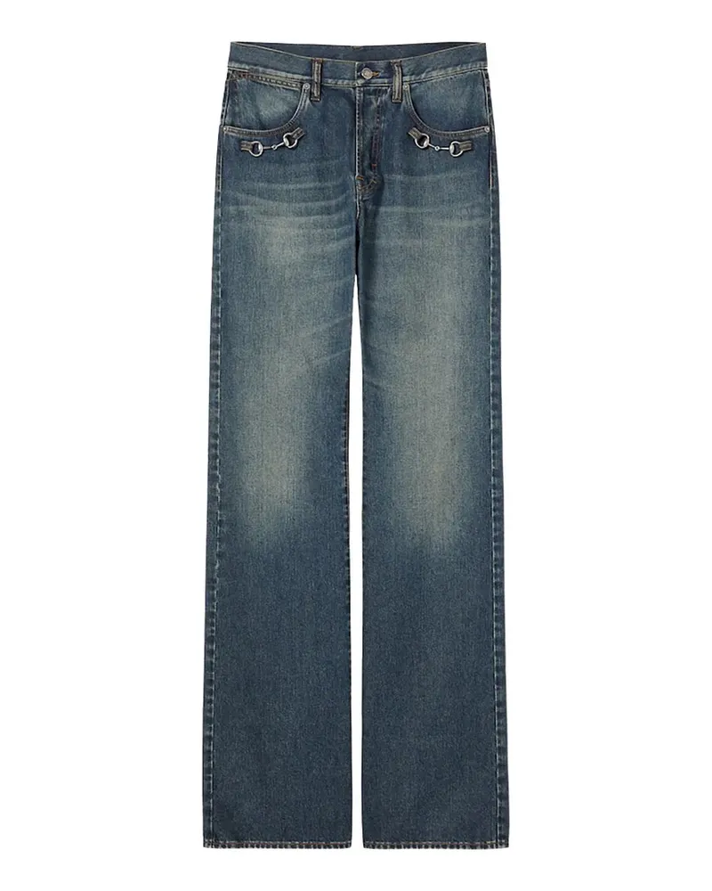 Gucci Jeans mit Horsebit-Detail - Blau Blau