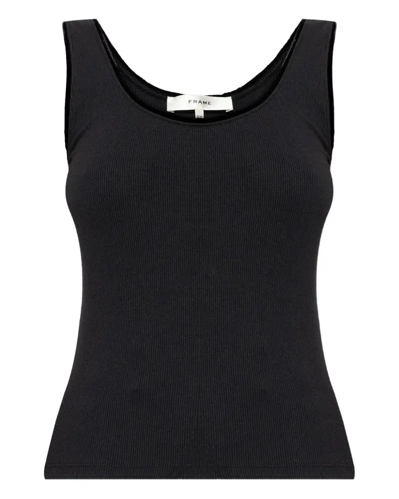 Frame Denim ribbed top - Schwarz Schwarz